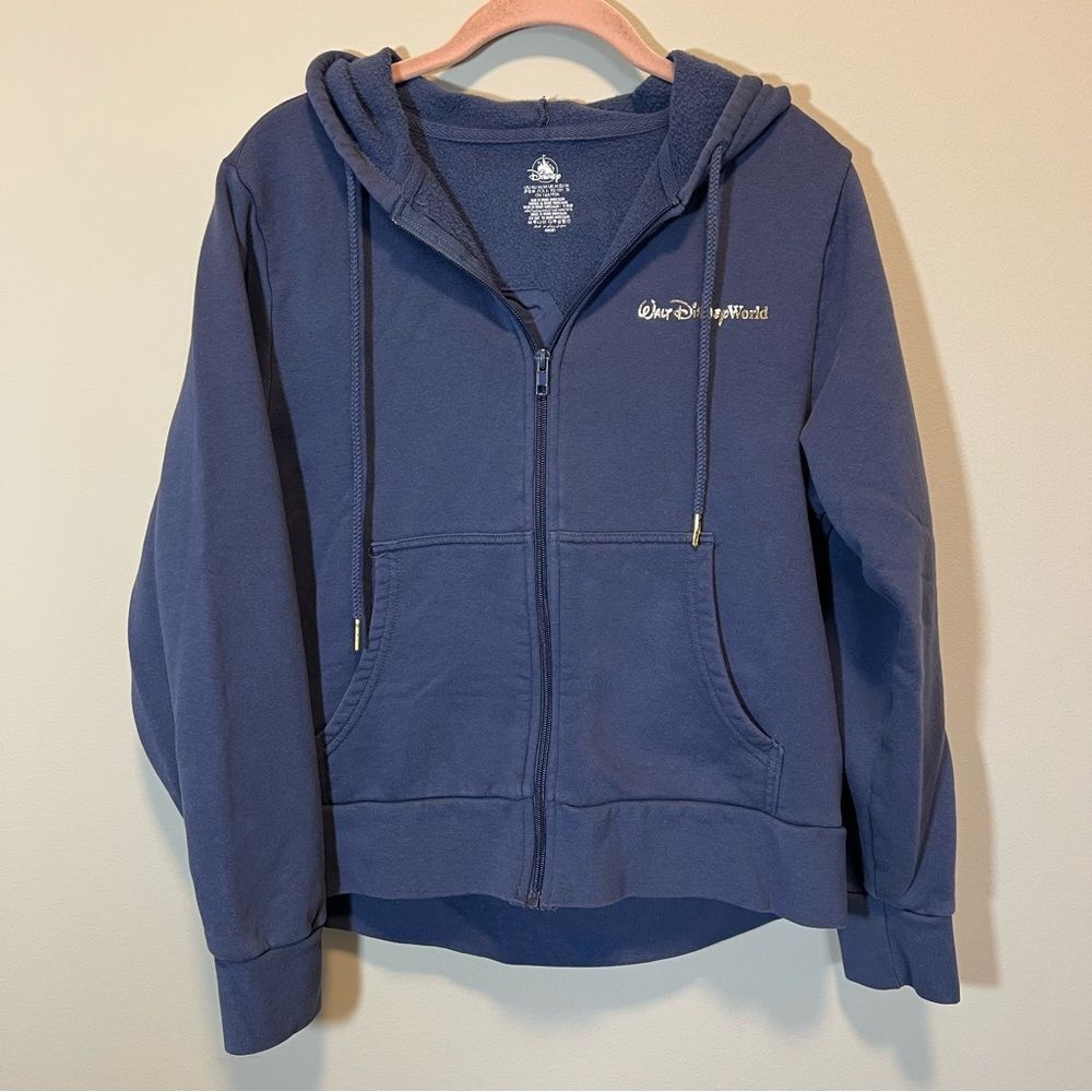 Walt Disney World Blue Zip Up Hoodie Women’s Medium